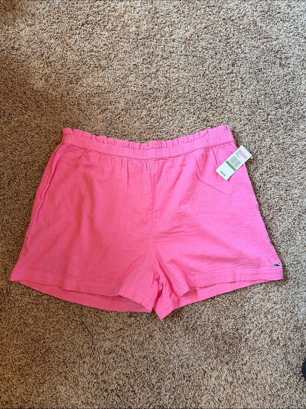NWT Vineyard Vines Pink Wave Gauze Short - L